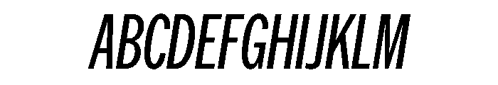 AmericanGroteskCompressed Italic Font UPPERCASE
