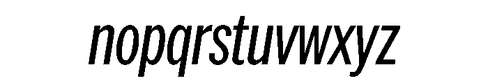 AmericanGroteskCompressed Italic Font LOWERCASE