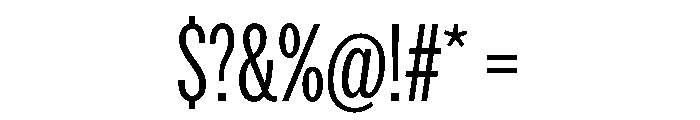AmericanGroteskCompressed Light Font OTHER CHARS