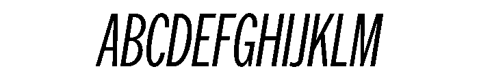 AmericanGroteskCompressed LightItalic Font UPPERCASE