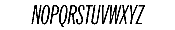AmericanGroteskCompressed LightItalic Font UPPERCASE