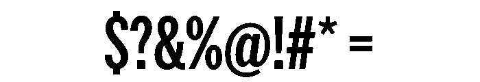 AmericanGroteskCompressed Medium Font OTHER CHARS