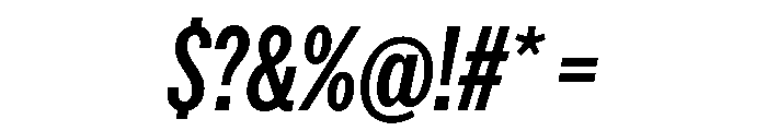 AmericanGroteskCompressed MediumItalic Font OTHER CHARS