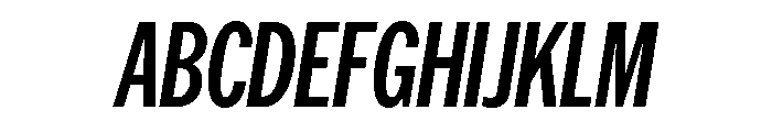 AmericanGroteskCompressed MediumItalic Font UPPERCASE