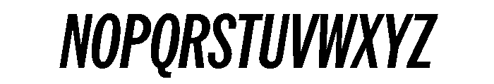 AmericanGroteskCompressed MediumItalic Font UPPERCASE