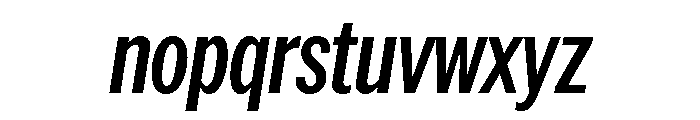 AmericanGroteskCompressed MediumItalic Font LOWERCASE