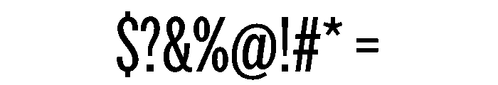 AmericanGroteskCompressed Regular Font OTHER CHARS