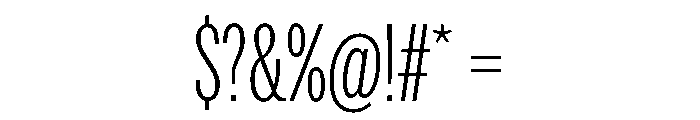 AmericanGroteskCompressed Thin Font OTHER CHARS