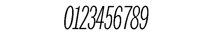 AmericanGroteskCompressed ThinItalic Font OTHER CHARS