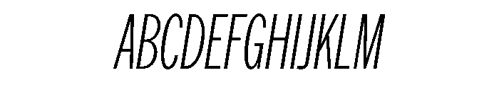 AmericanGroteskCompressed ThinItalic Font UPPERCASE