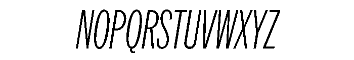 AmericanGroteskCompressed ThinItalic Font UPPERCASE