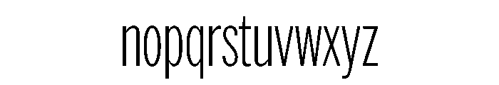 AmericanGroteskCompressed Thin Font LOWERCASE