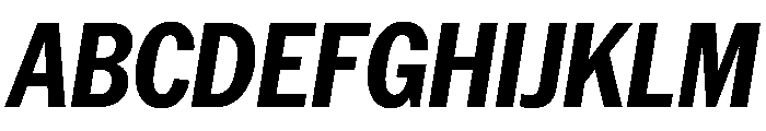 AmericanGroteskCondensed BoldItalic Font UPPERCASE