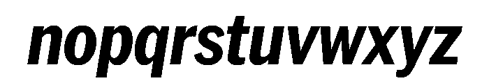 AmericanGroteskCondensed BoldItalic Font LOWERCASE
