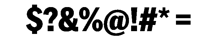 AmericanGroteskCondensed Heavy Font OTHER CHARS