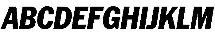 AmericanGroteskCondensed HeavyItalic Font UPPERCASE