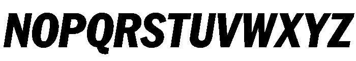 AmericanGroteskCondensed HeavyItalic Font UPPERCASE