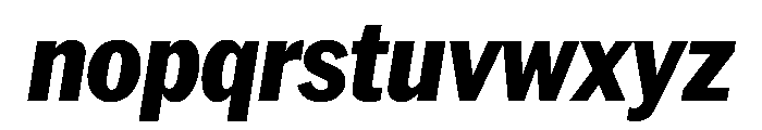 AmericanGroteskCondensed HeavyItalic Font LOWERCASE