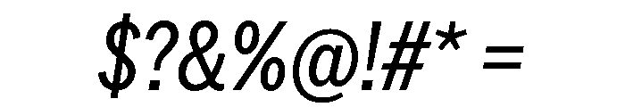 AmericanGroteskCondensed Italic Font OTHER CHARS