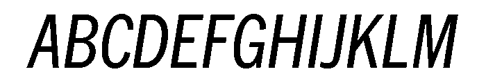 AmericanGroteskCondensed Italic Font UPPERCASE