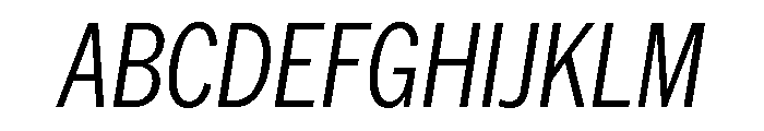 AmericanGroteskCondensed LightItalic Font UPPERCASE