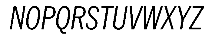 AmericanGroteskCondensed LightItalic Font UPPERCASE