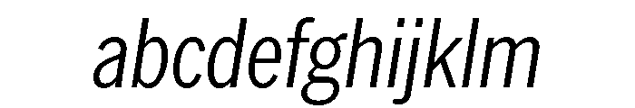 AmericanGroteskCondensed LightItalic FONT