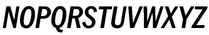 AmericanGroteskCondensed MediumItalic Font UPPERCASE