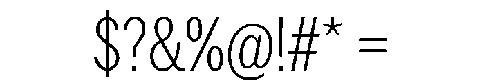 AmericanGroteskCondensed Thin Font OTHER CHARS