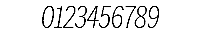 AmericanGroteskCondensed ThinItalic Font OTHER CHARS