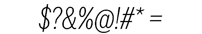 AmericanGroteskCondensed ThinItalic Font OTHER CHARS