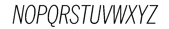 AmericanGroteskCondensed ThinItalic Font UPPERCASE