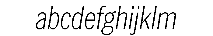 AmericanGroteskCondensed ThinItalic FONT
