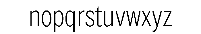 AmericanGroteskCondensed Thin Font LOWERCASE