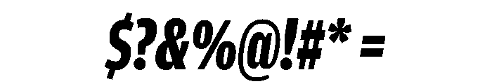 Amplitude Compressed Black Italic Font OTHER CHARS