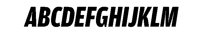 Amplitude Compressed Black Italic Font UPPERCASE