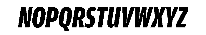 Amplitude Compressed Black Italic Font UPPERCASE