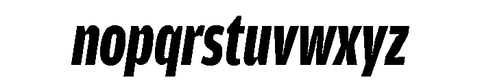 Amplitude Compressed Black Italic Font LOWERCASE