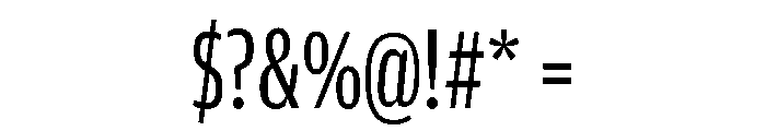 Amplitude Compressed Book Font OTHER CHARS