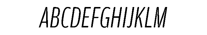 Amplitude Compressed Light Italic Font UPPERCASE