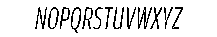 Amplitude Compressed Light Italic Font UPPERCASE