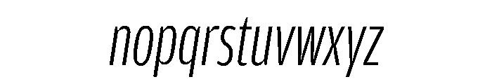 Amplitude Compressed Light Italic Font LOWERCASE