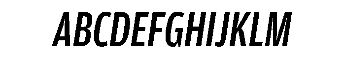 Amplitude Compressed Medium Italic Font UPPERCASE