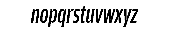 Amplitude Compressed Medium Italic Font LOWERCASE