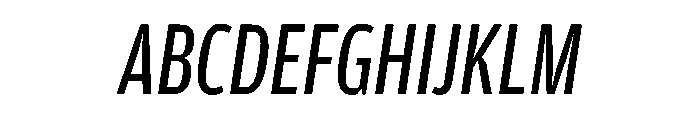 Amplitude Compressed Regular Italic Font UPPERCASE