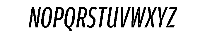 Amplitude Compressed Regular Italic Font UPPERCASE