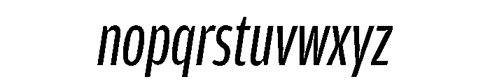 Amplitude Compressed Regular Italic Font LOWERCASE