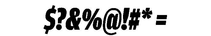 Amplitude Compressed Ultra Italic Font OTHER CHARS