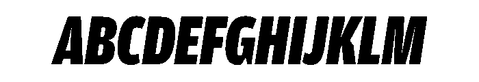 Amplitude Compressed Ultra Italic Font UPPERCASE