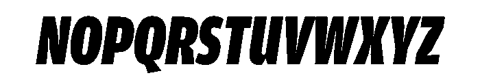 Amplitude Compressed Ultra Italic Font UPPERCASE